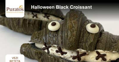Halloween Black Croissant
