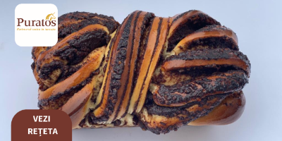 Cozonac însiropat cu nucă