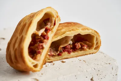 Danish închis cu Topfil Savoury Kimchi și bacon